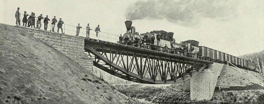 A train on Trans-Siberian in 1916